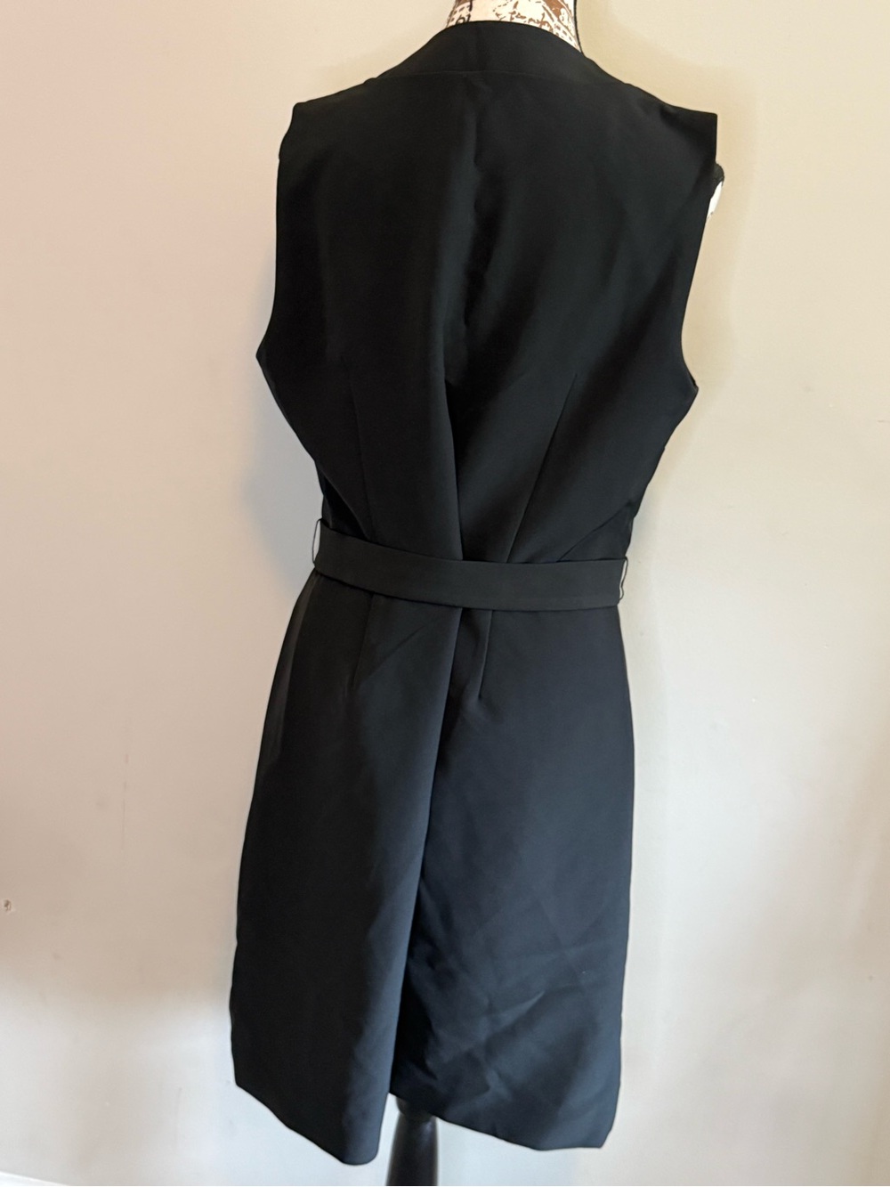 NEW - Cato Black Sleeveless Wrap Dress with Belt - Size 16 - Picture 7 of 7